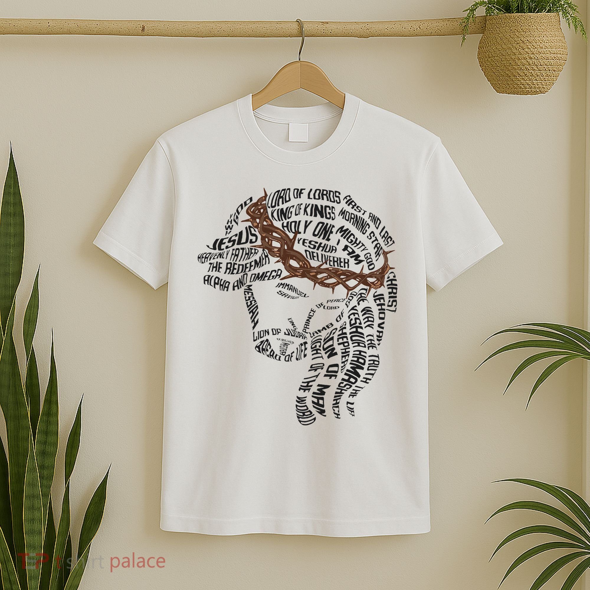 Christian Names Of Jesus Christ Face Gospel Religious Bible T-Shirt