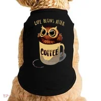 Cute Night Owl Coffee Doggie Tank thumb 0