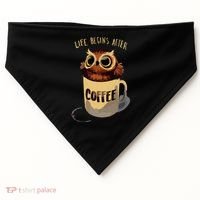 Cute Night Owl Coffee USA-Made Doggie Bandana thumb 0