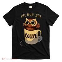Cute Night Owl Coffee T-Shirt thumb 0