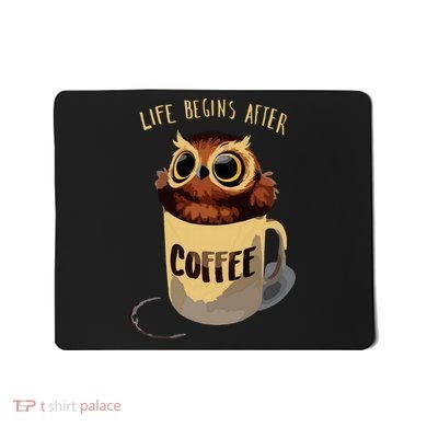 Cute Night Owl Coffee Mousepad