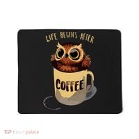 Cute Night Owl Coffee Mousepad thumb 0