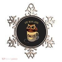 Cute Night Owl Coffee Ornament thumb 0