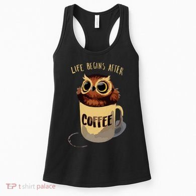 Cute Night Owl Coffee Women's Tank Top