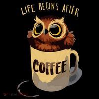 Cute Night Owl Coffee Baby Bodysuit thumb 2