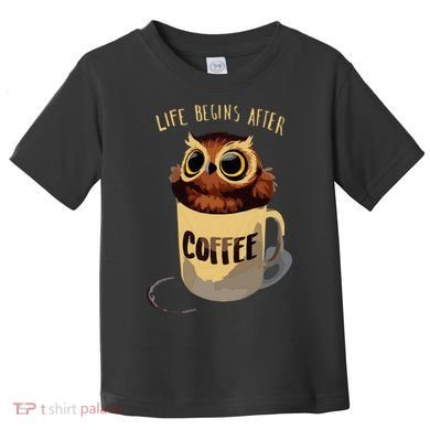 Cute Night Owl Coffee Toddler T-Shirt
