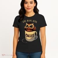 Cute Night Owl Coffee Women's T-Shirt thumb 4