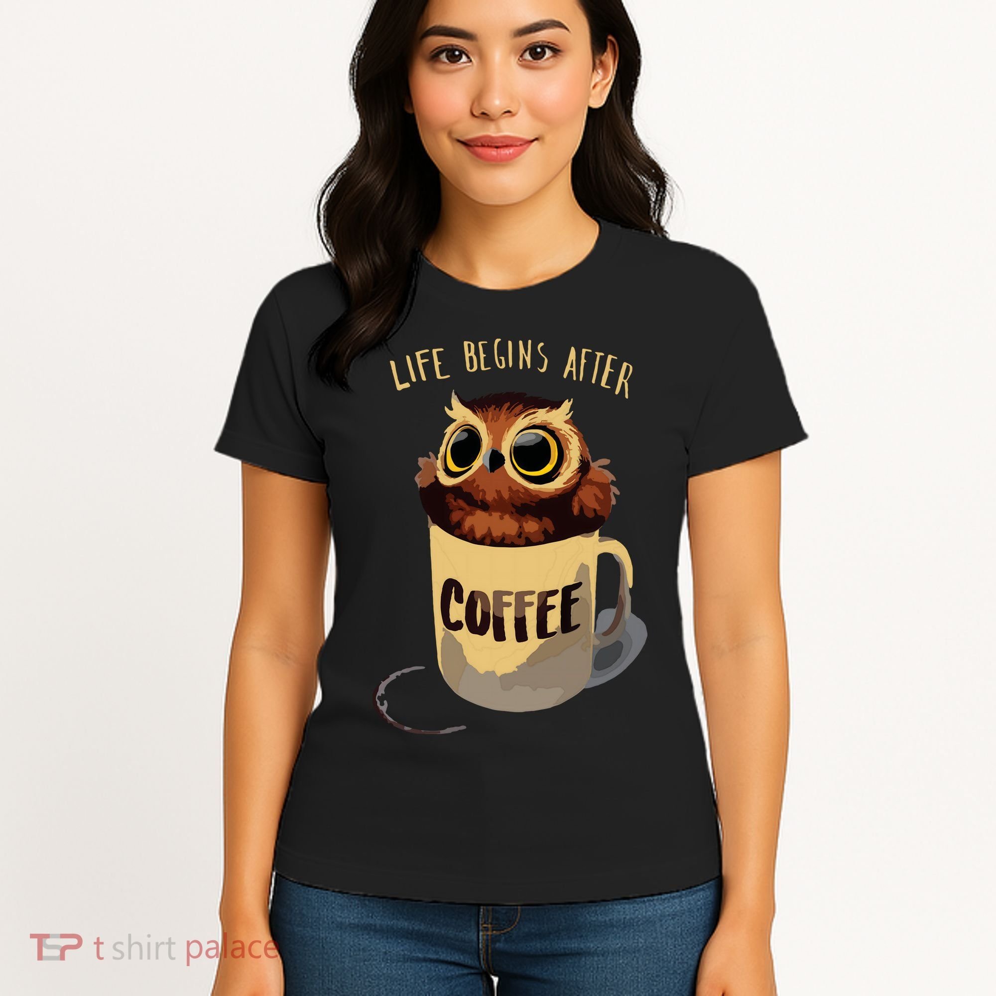 Cute Night Owl Coffee Women's T-Shirt