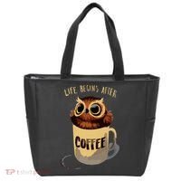 Cute Night Owl Coffee Tote Bag thumb 0