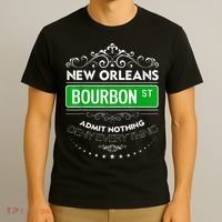 Classy New Orleans Bourbon Street Cool Fun NOLA Mardi Gras T-Shirt thumb 3