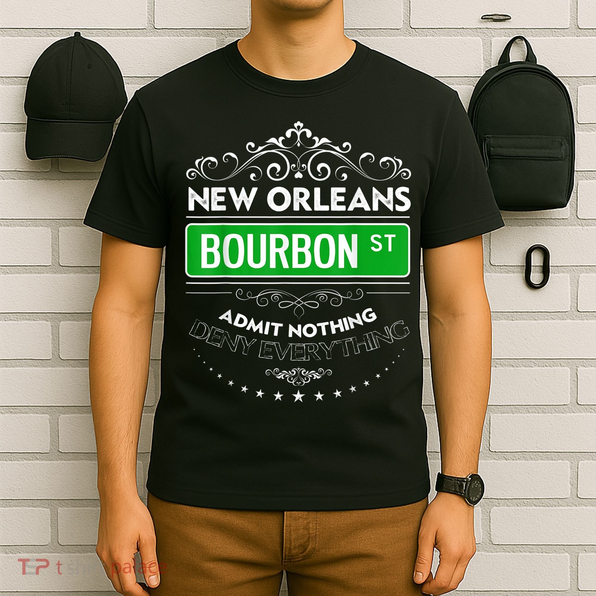 Classy New Orleans Bourbon Street Cool Fun NOLA Mardi Gras T-Shirt
