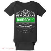 Classy New Orleans Bourbon Street Cool Fun NOLA Mardi Gras Baby Bodysuit thumb 0