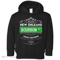 Classy New Orleans Bourbon Street Cool Fun NOLA Mardi Gras Toddler Hoodie thumb 0