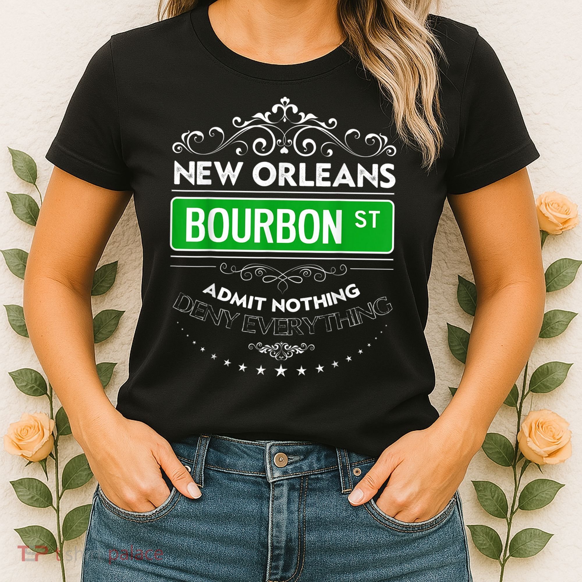 Classy New Orleans Bourbon Street Cool Fun NOLA Mardi Gras Women's T-Shirt