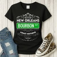 Classy New Orleans Bourbon Street Cool Fun NOLA Mardi Gras Women's T-Shirt thumb 3
