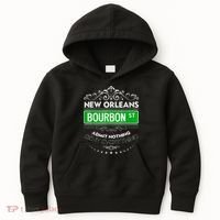 Classy New Orleans Bourbon Street Cool Fun NOLA Mardi Gras Kids Hoodie thumb 0