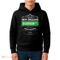 Classy New Orleans Bourbon Street Cool Fun NOLA Mardi Gras Kids Hoodie thumb 4