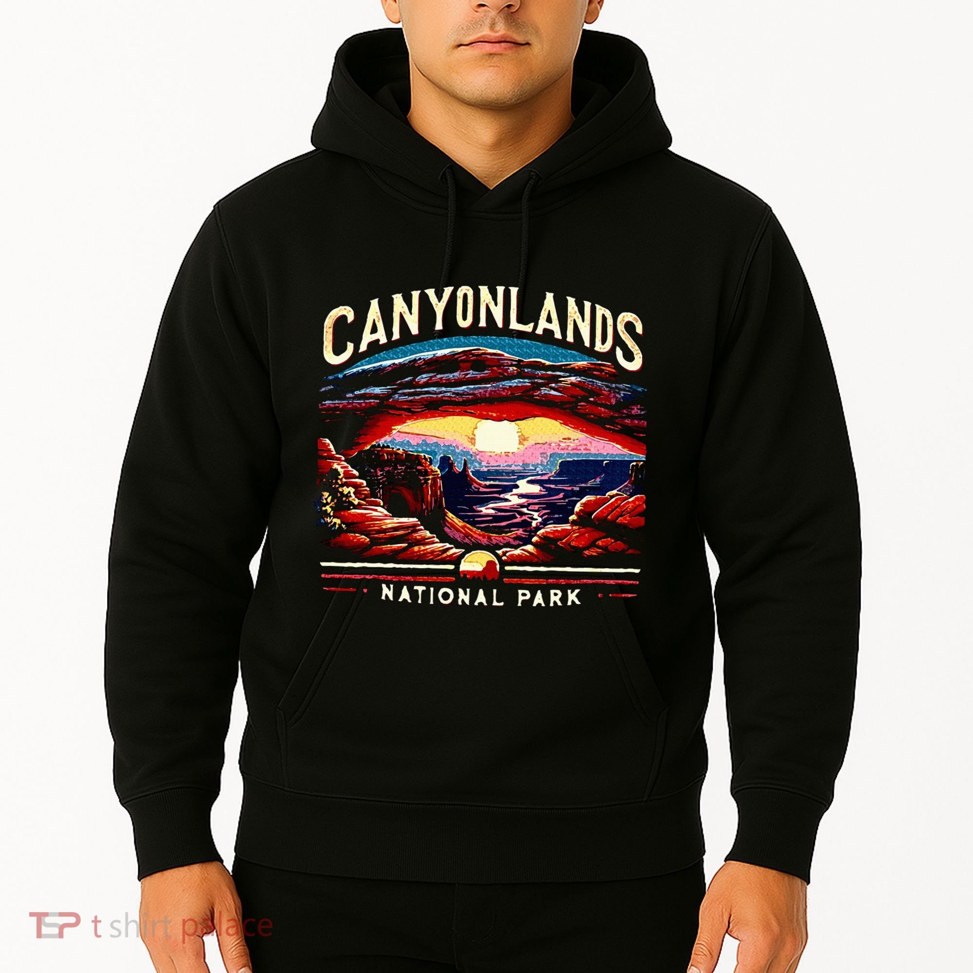 Canyonlands National Park Sunset Landscape Graphic Hoodie