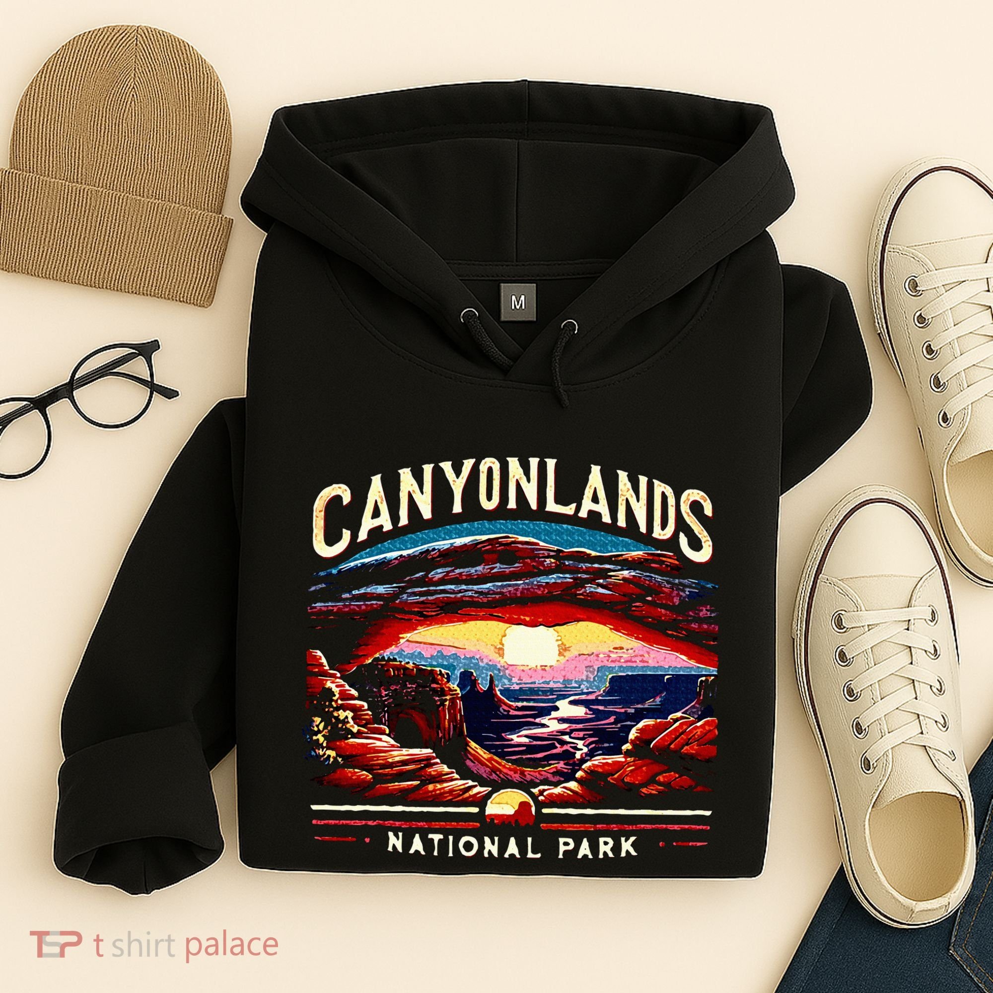Canyonlands National Park Sunset Landscape Graphic Hoodie