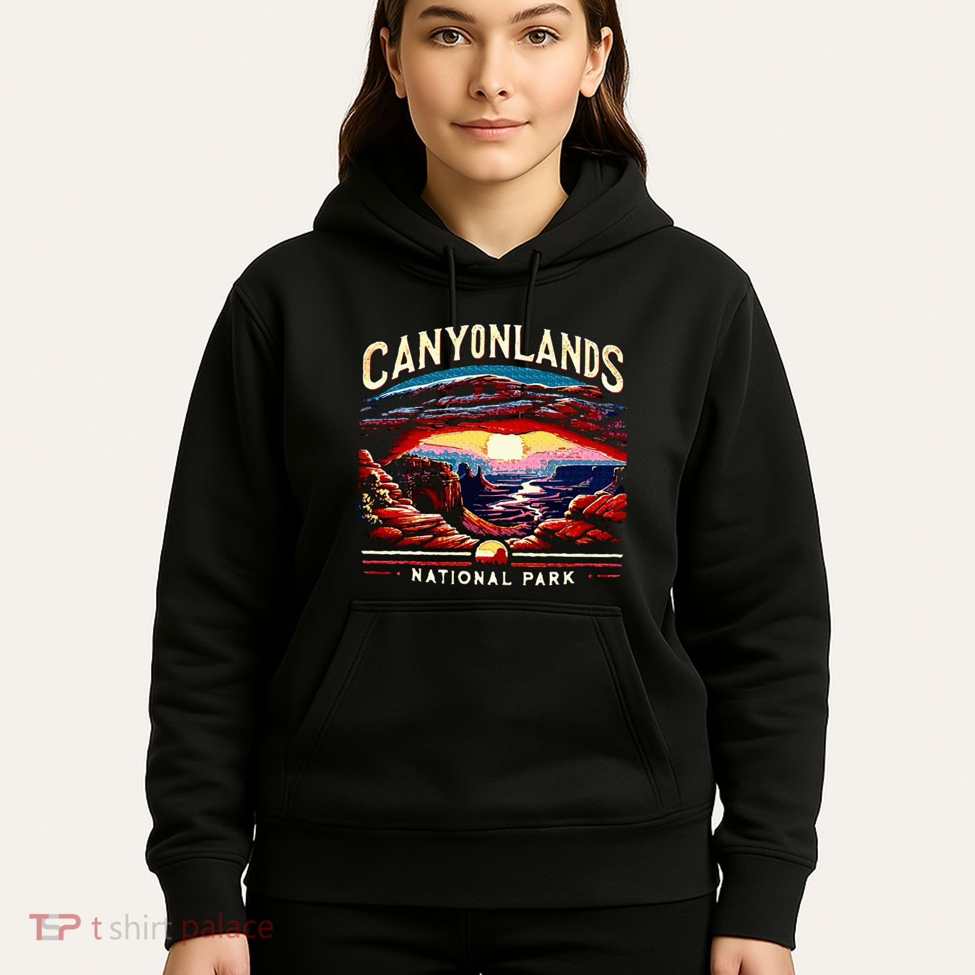 Canyonlands National Park Sunset Landscape Graphic Hoodie