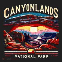 Canyonlands National Park Sunset Landscape Graphic Hat thumb 2