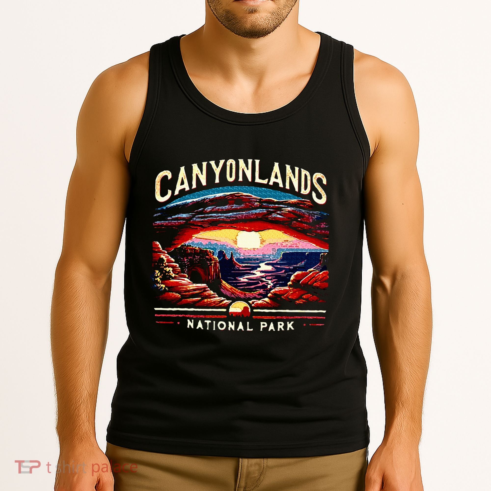Canyonlands National Park Sunset Landscape Graphic Tank Top