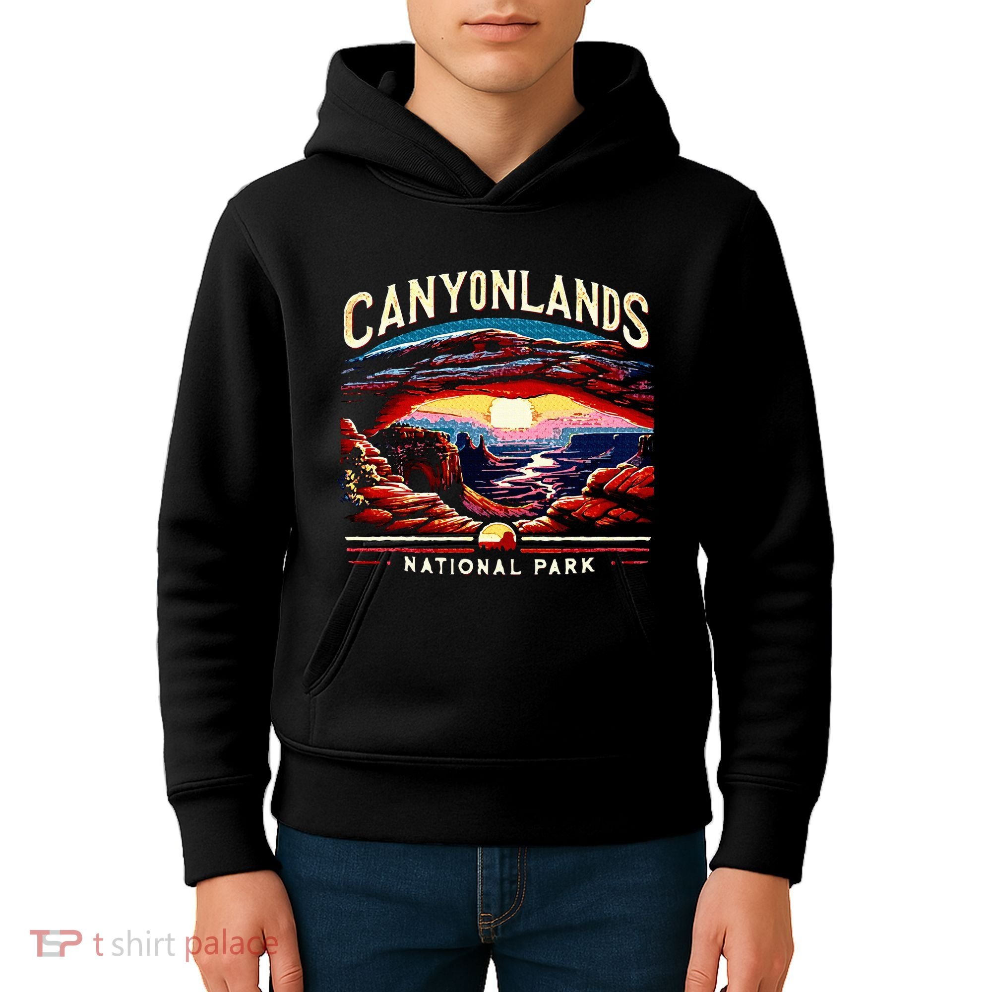 Canyonlands National Park Sunset Landscape Graphic Kids Hoodie