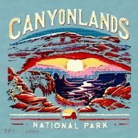 Canyonlands National Park Sunset Landscape Graphic Sueded Cloud Jersey T-Shirt thumb 2