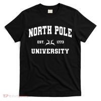 Christmas North Pole University Santa Workshop Elves Red T-Shirt thumb 0