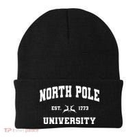 Christmas North Pole University Santa Workshop Elves Red Beanie thumb 0
