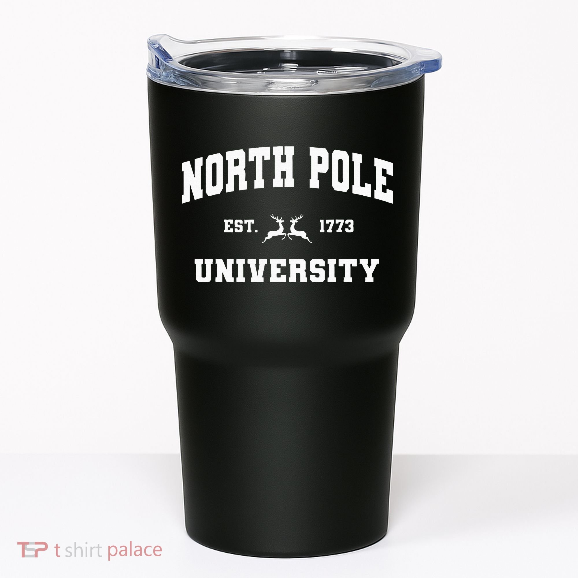 Christmas North Pole University Santa Workshop Elves Red Tumbler