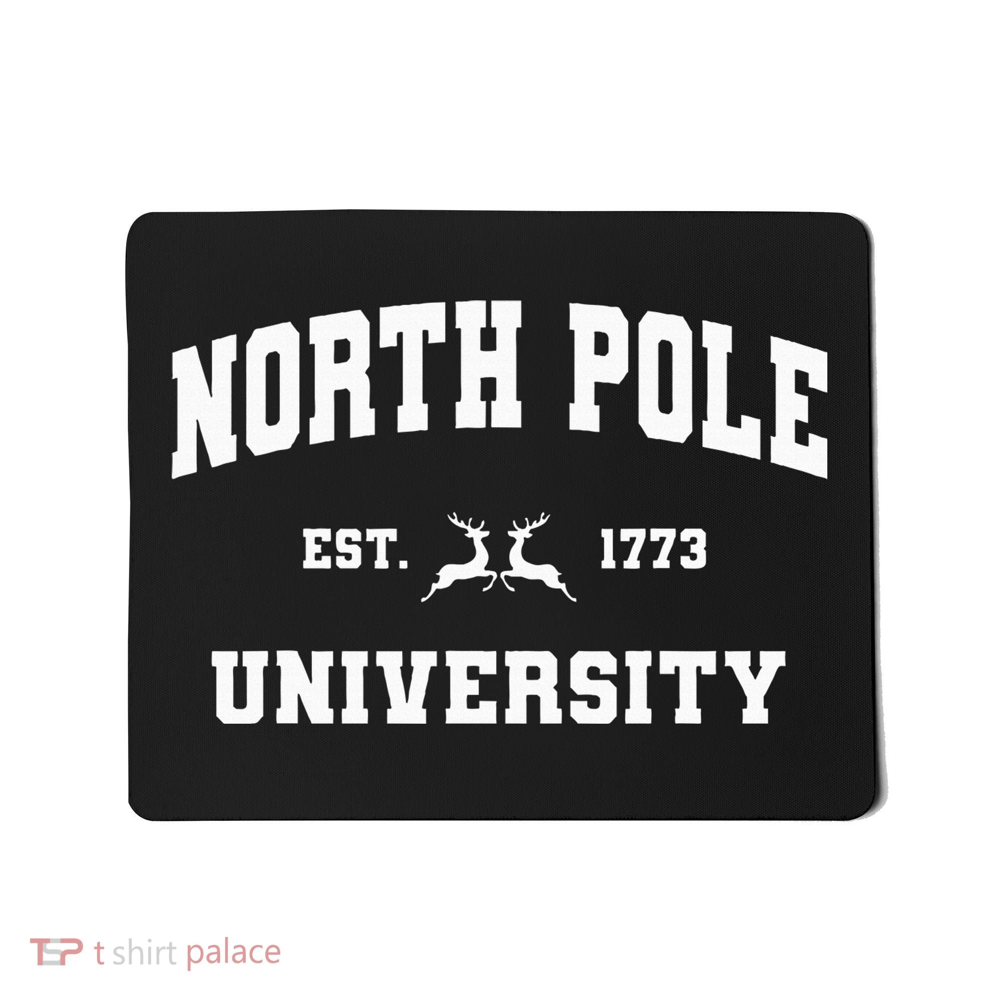 Christmas North Pole University Santa Workshop Elves Red Mousepad