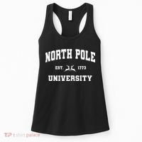 Christmas North Pole University Santa Workshop Elves Red Women's Tank Top thumb 0