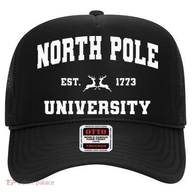 Christmas North Pole University Santa Workshop Elves Red Hat