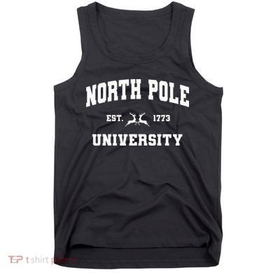 Christmas North Pole University Santa Workshop Elves Red Tank Top