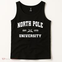 Christmas North Pole University Santa Workshop Elves Red Tank Top thumb 2
