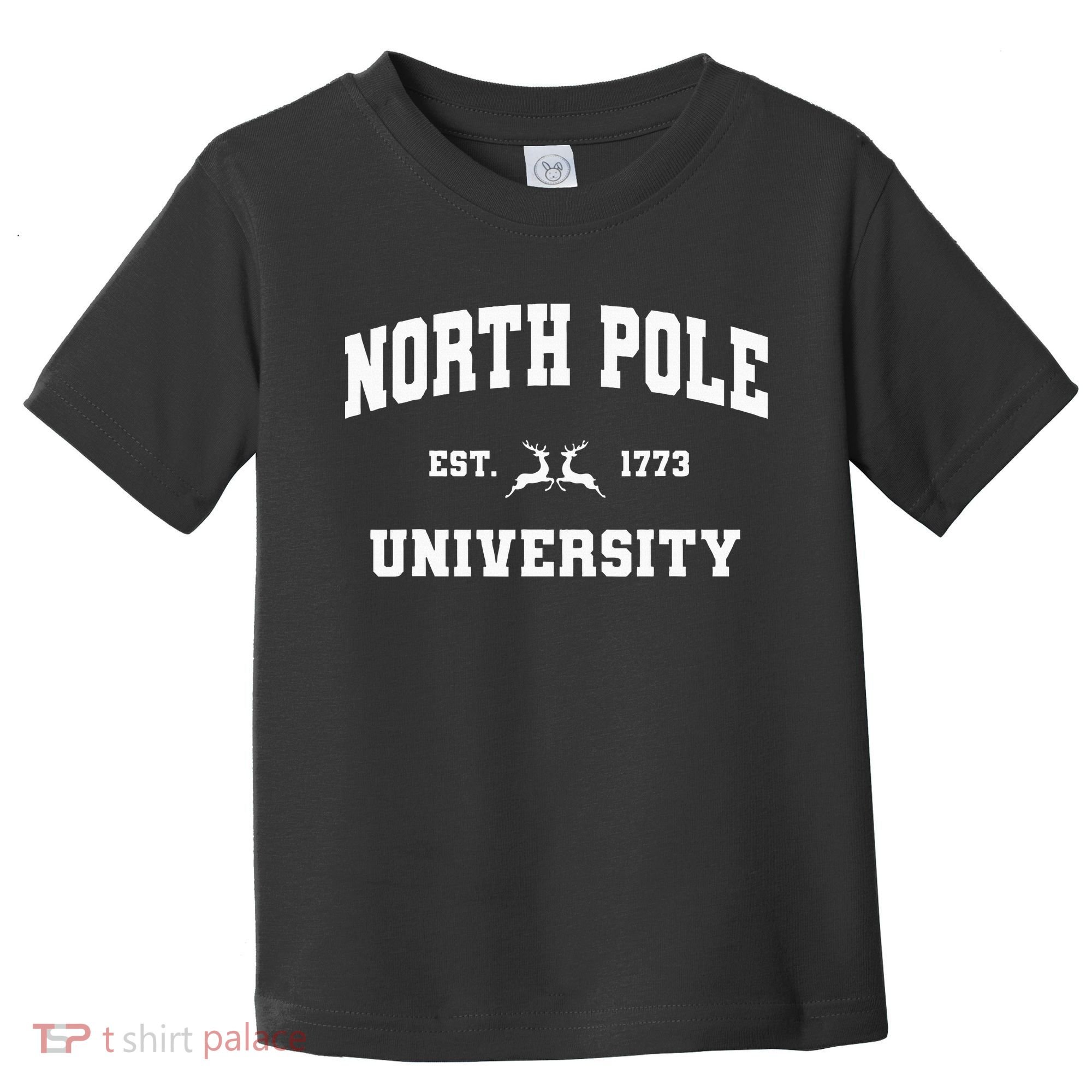 Christmas North Pole University Santa Workshop Elves Red Toddler T-Shirt