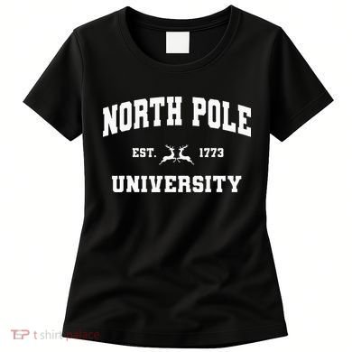 Christmas North Pole University Santa Workshop Elves Red Women's T-Shirt