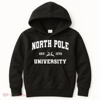 Christmas North Pole University Santa Workshop Elves Red Kids Hoodie thumb 0