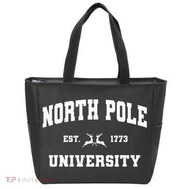 Christmas North Pole University Santa Workshop Elves Red Tote Bag