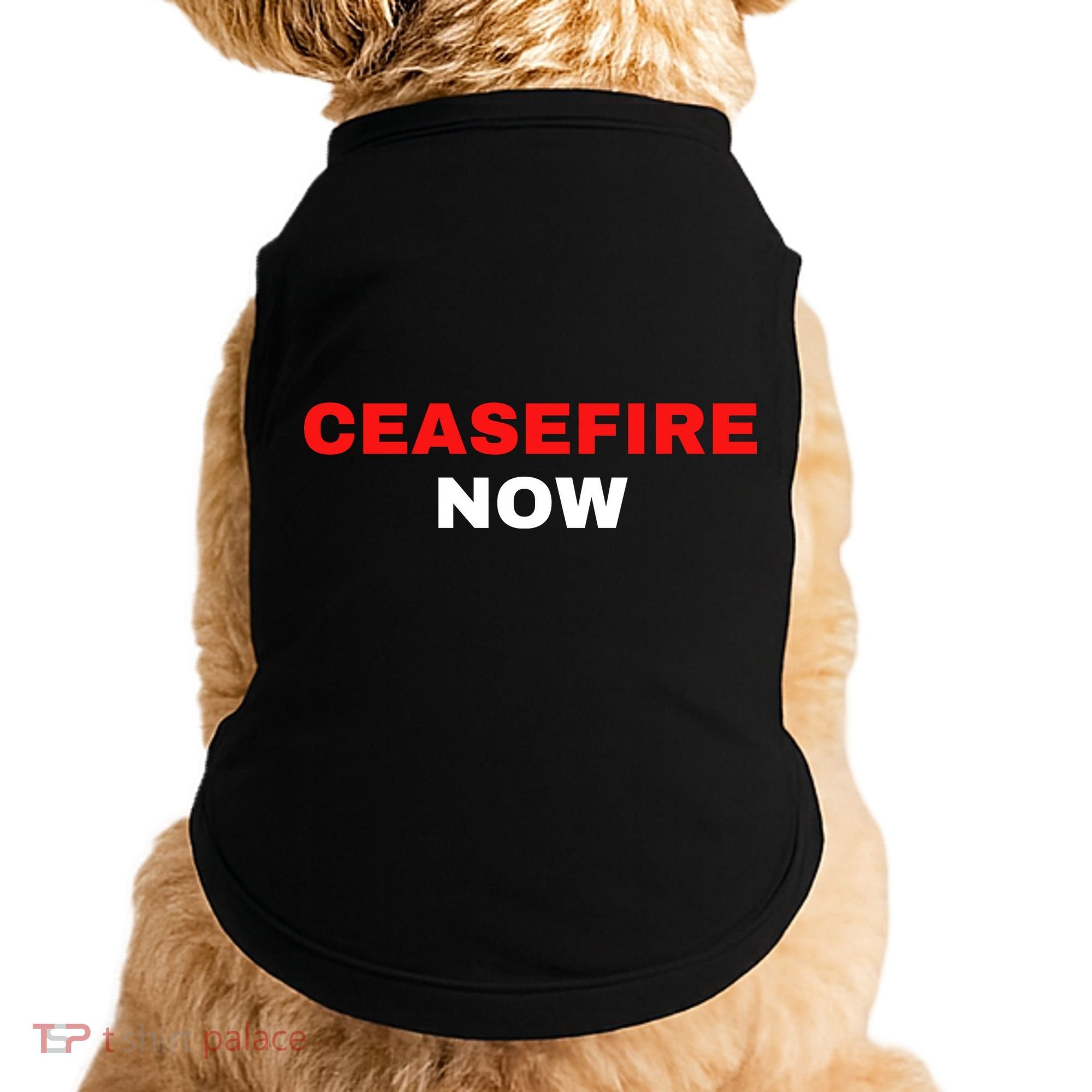 Ceasefire Now Palestine Doggie Tank