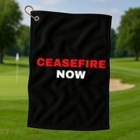 Ceasefire Now Palestine Golf Towel thumb 1