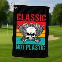 Classic Not Plastic Muscle Car Golf Towel thumb 1