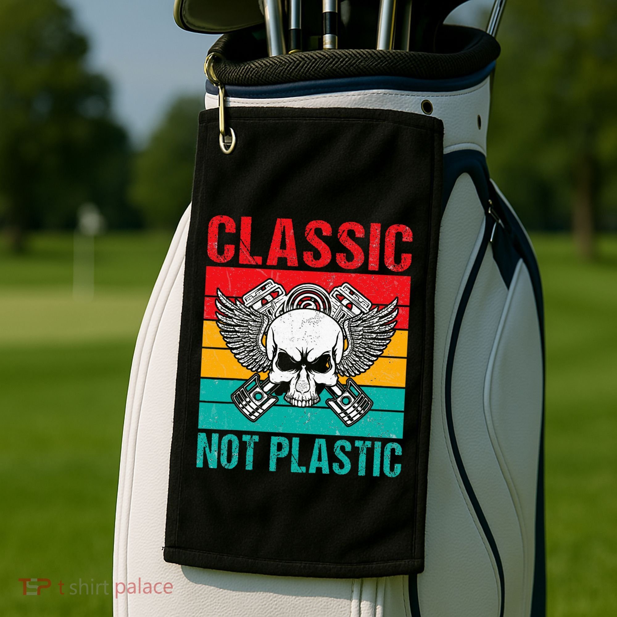 Classic Not Plastic Muscle Car Golf Towel