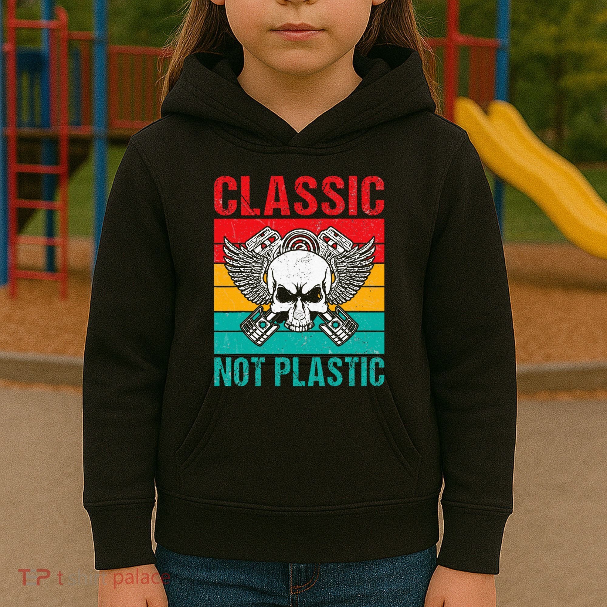 Classic Not Plastic Muscle Car Kids Hoodie