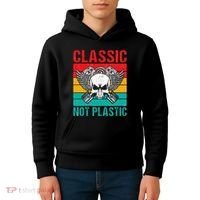 Classic Not Plastic Muscle Car Kids Hoodie thumb 4