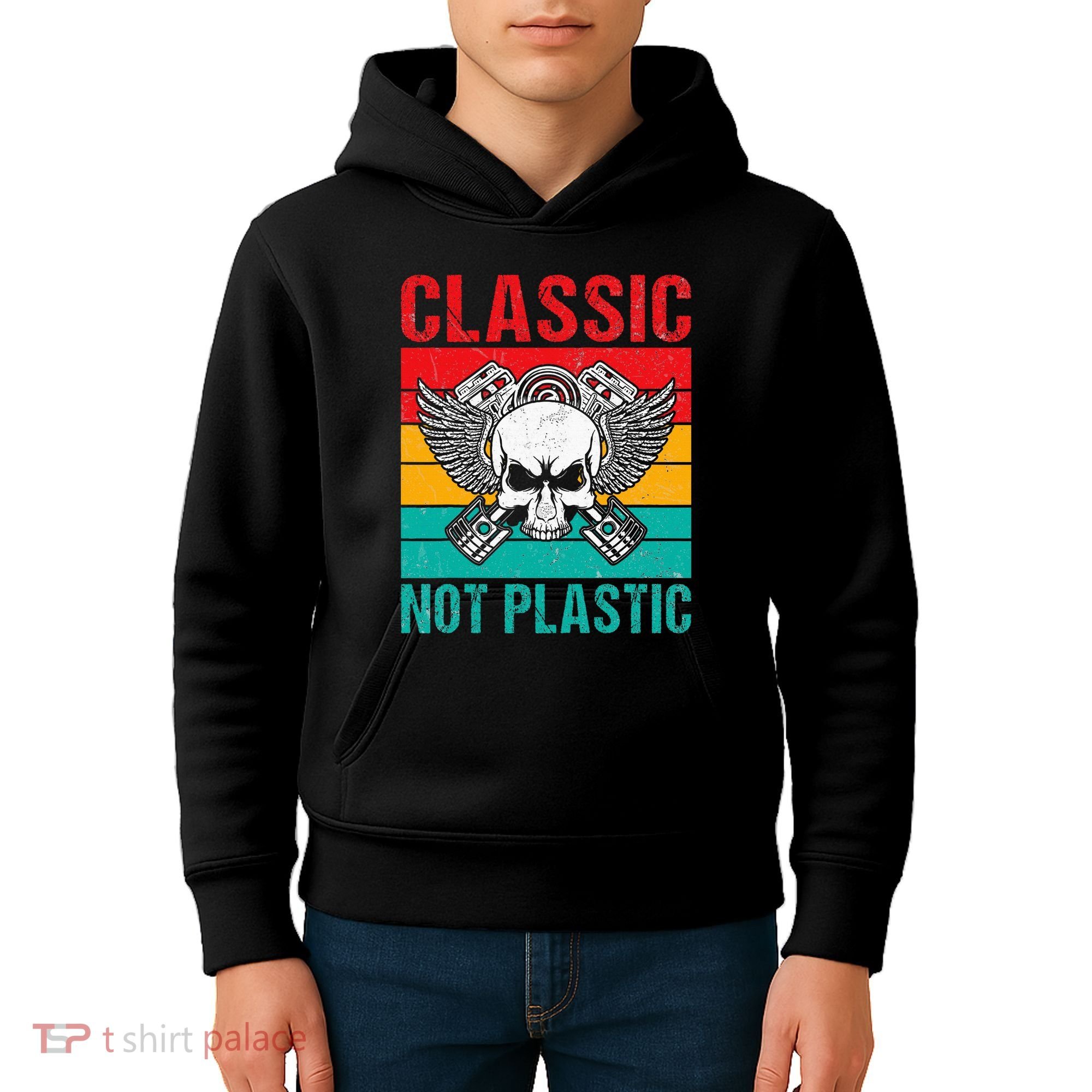 Classic Not Plastic Muscle Car Kids Hoodie