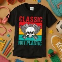 Classic Not Plastic Muscle Car Kids T-Shirt thumb 3