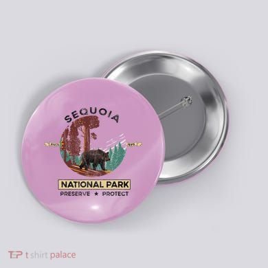 California National Park Sequoia Button