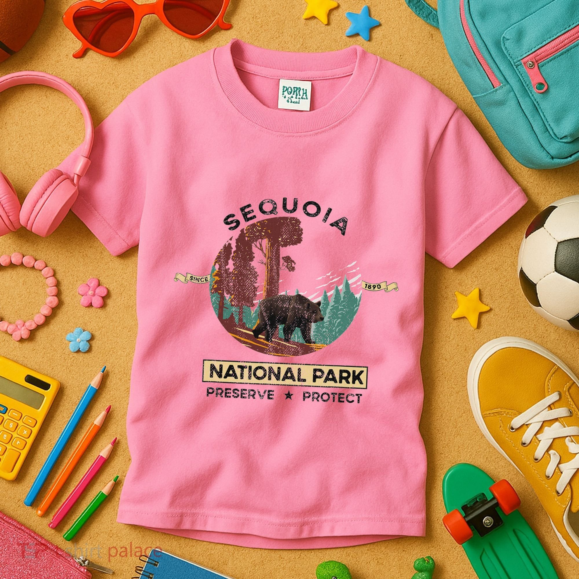 California National Park Sequoia Kids T-Shirt